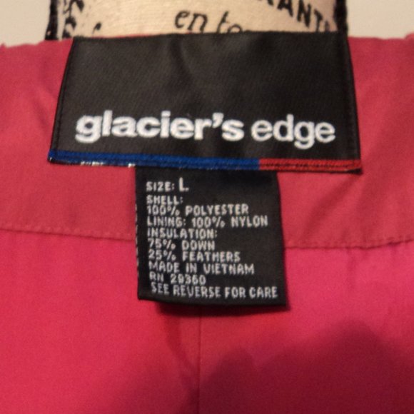 Glacier's Edge Women's Large Vest Red Raspberry Down Feathers Zipper Puffy - Picture 2 of 10